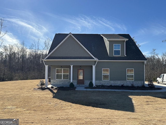 view of front of house featuring covered porch