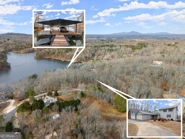 3366 Small Woods Ln, Gainesville, GA 30506 - aerial view featuring a water and mountain view