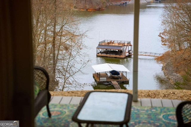 3366 Small Woods Ln, Gainesville, GA 30506 - view of dock featuring a water view and boat lift