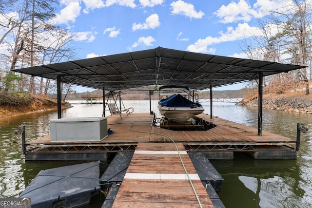 3366 Small Woods Ln, Gainesville, GA 30506 - dock area featuring boat lift and a water view