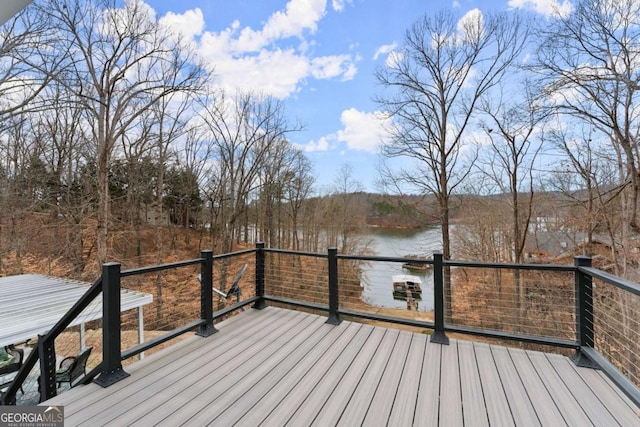 3366 Small Woods Ln, Gainesville, GA 30506 - wooden terrace featuring a water view