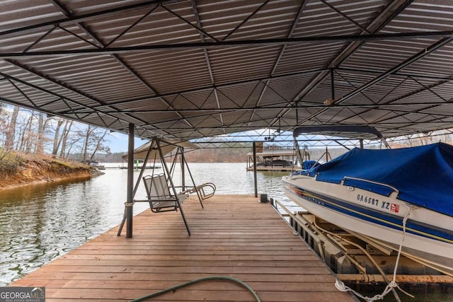 3366 Small Woods Ln, Gainesville, GA 30506 - dock area with a water view and boat lift