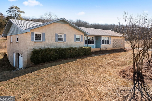 view of single story home