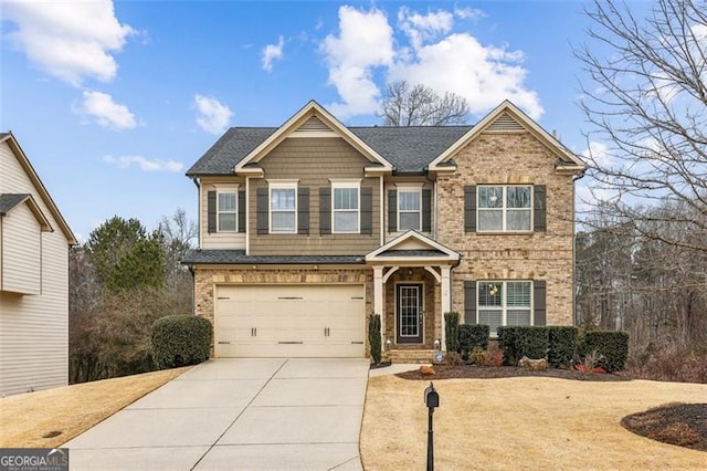 craftsman-style home featuring a garage