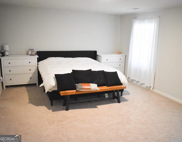 view of carpeted bedroom