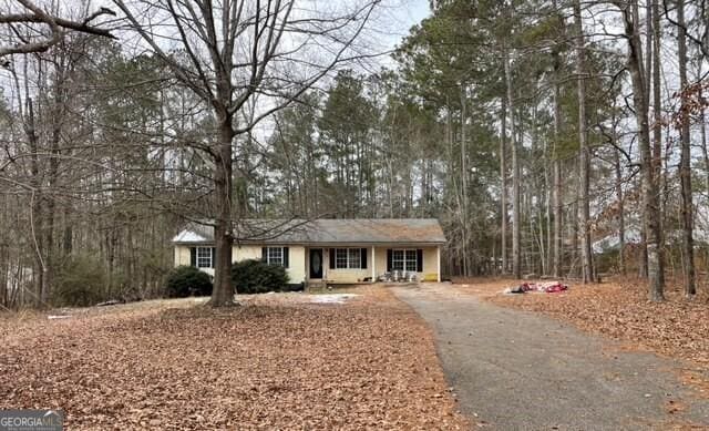 view of single story home