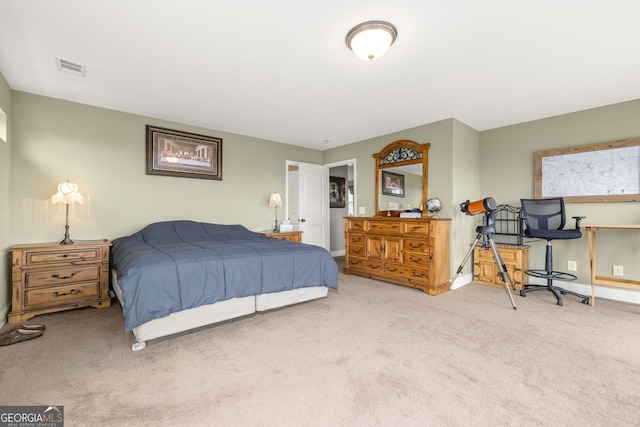 view of carpeted bedroom