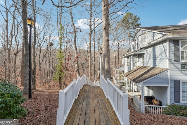 view of wooden terrace