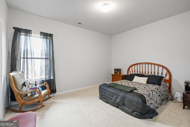 view of carpeted bedroom