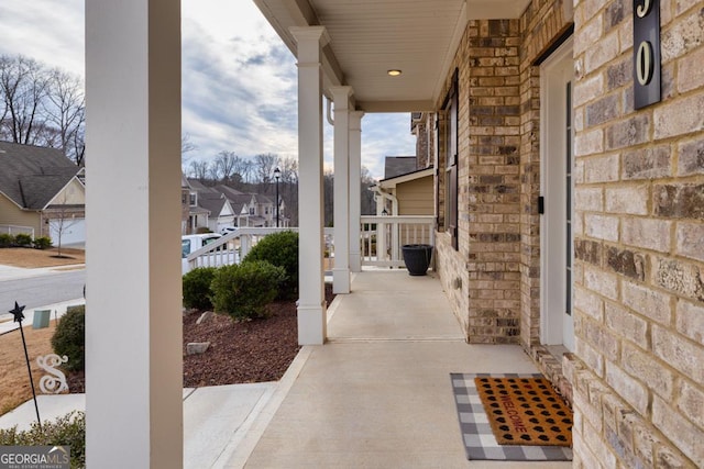 view of patio with a porch