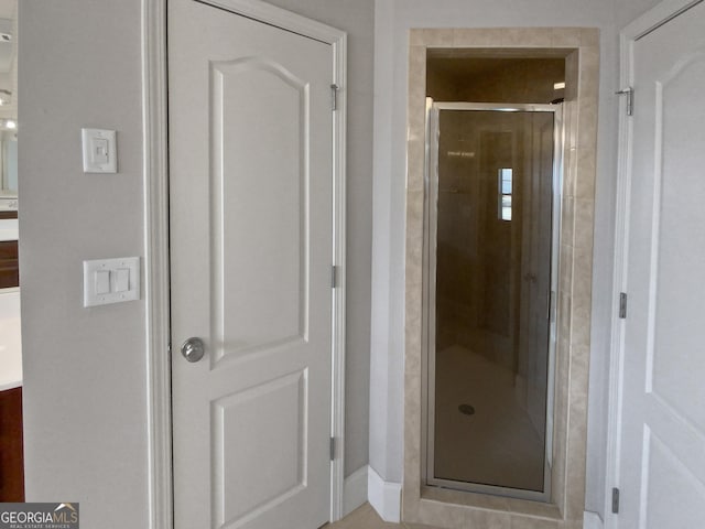 bathroom with walk in shower