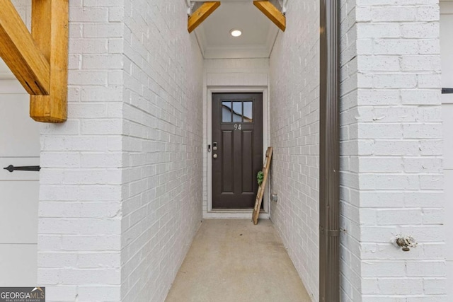 view of doorway to property