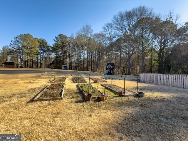 view of yard featuring a playground