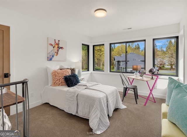 view of carpeted bedroom