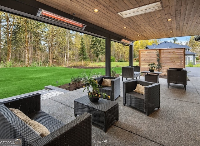 view of patio / terrace featuring outdoor lounge area