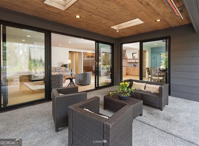 view of patio / terrace with an outdoor hangout area