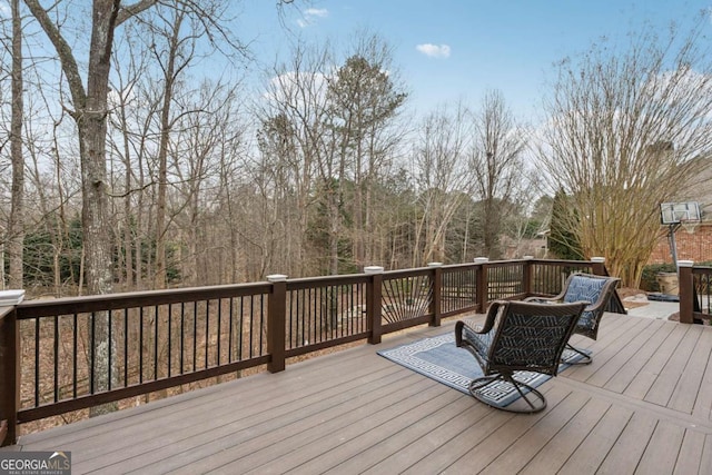 view of wooden terrace