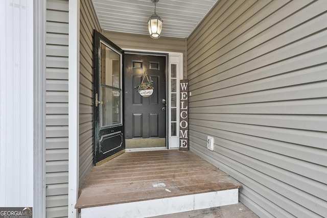 view of doorway to property