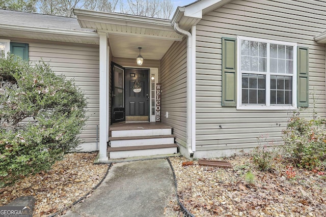 view of doorway to property