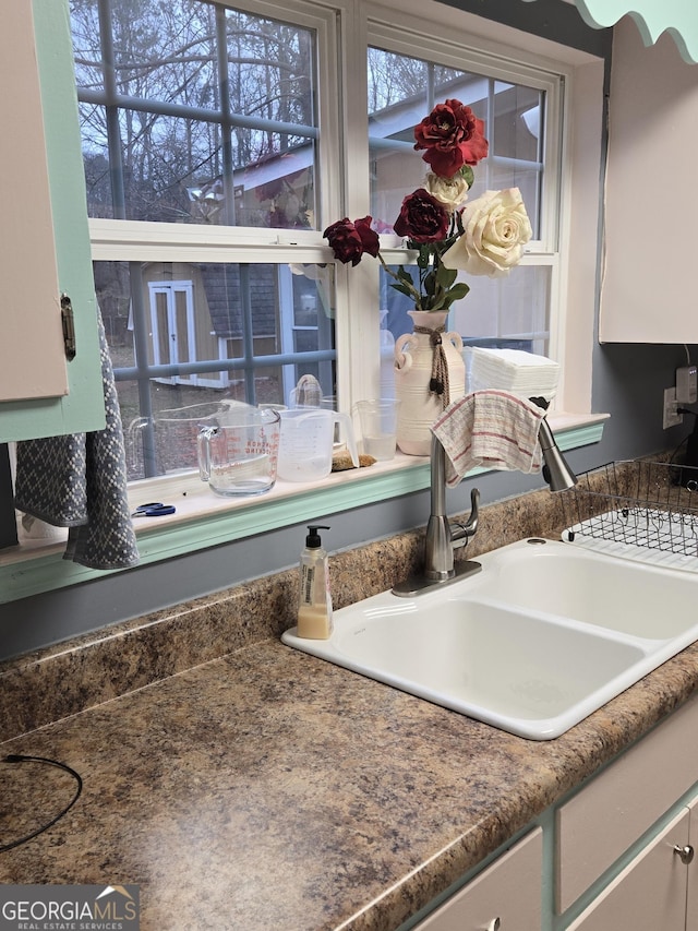 interior details featuring sink