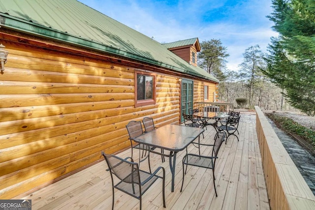 view of wooden deck