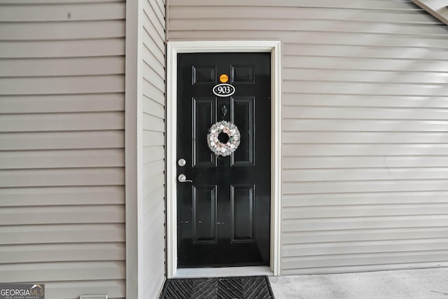 view of doorway to property