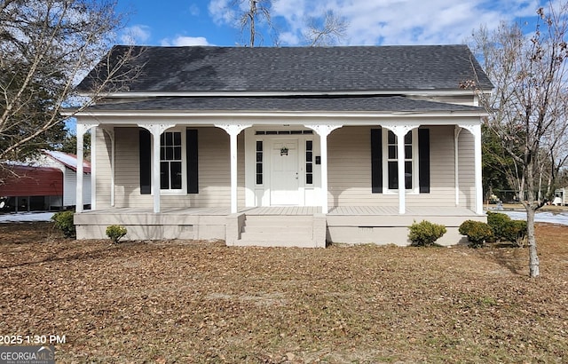 view of front of home with covered porch