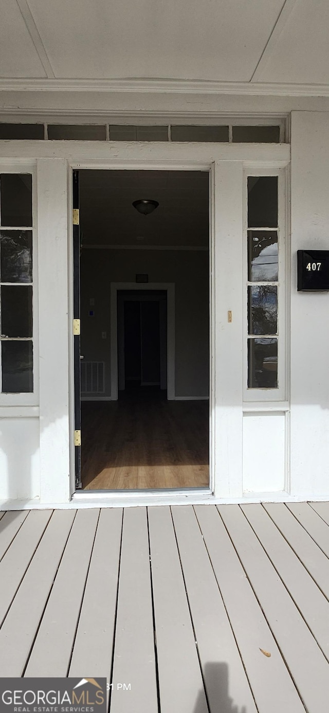 view of doorway to property