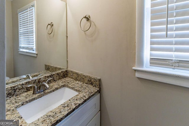 bathroom with vanity