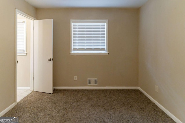 view of carpeted empty room