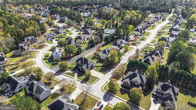 bird's eye view with a residential view