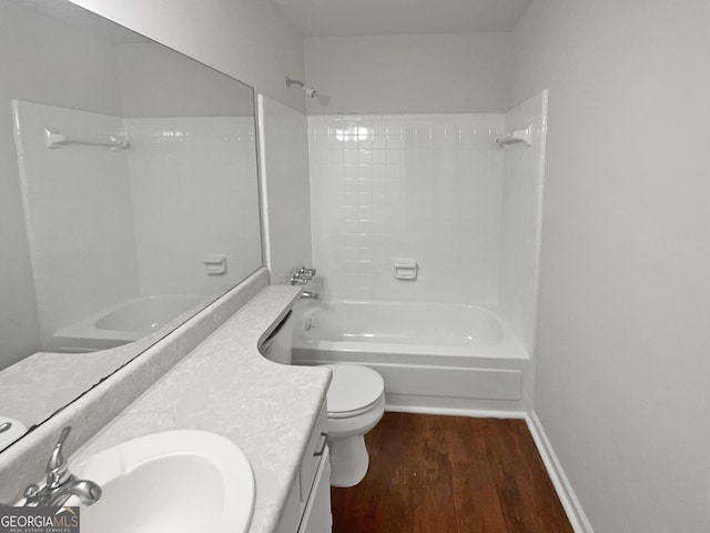 2268 Turtle Club Dr NE, Marietta, GA 30066 - full bath with vanity, bathtub / shower combination, and wood finished floors