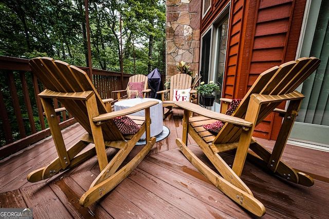 view of wooden deck