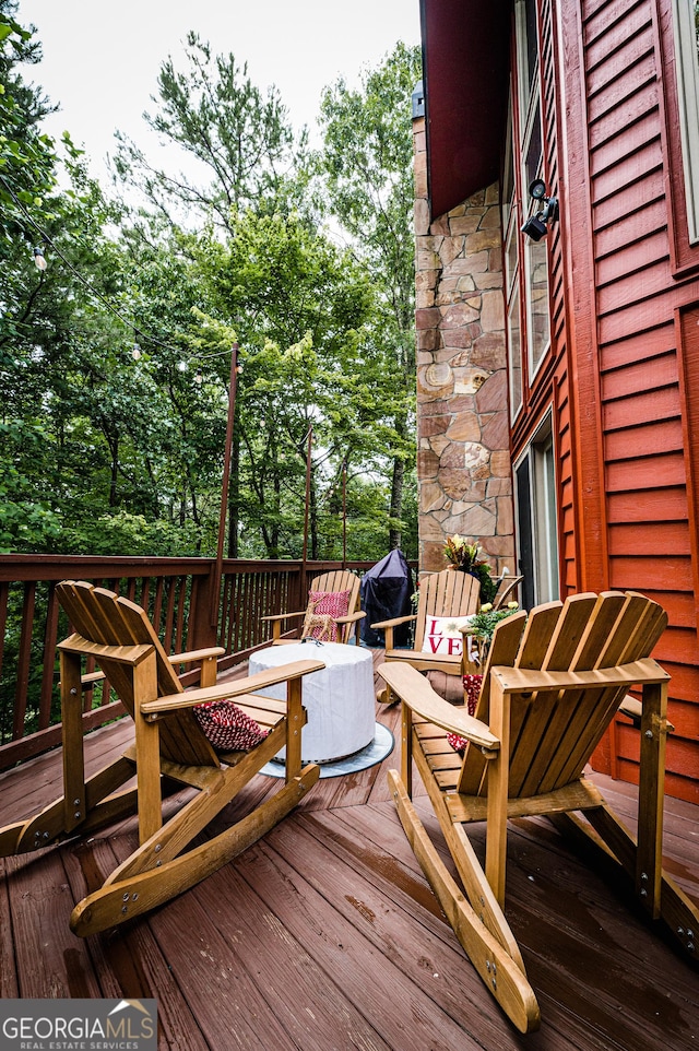 view of wooden deck