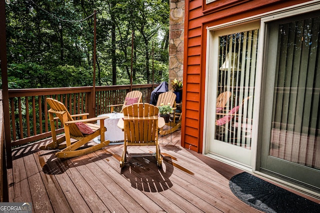 view of wooden terrace