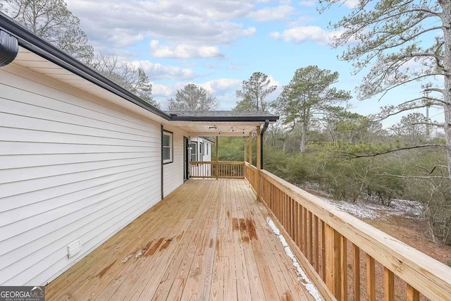 view of wooden terrace