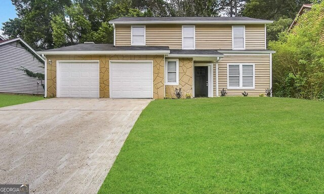 view of front property with a front yard