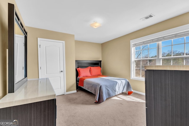 view of carpeted bedroom