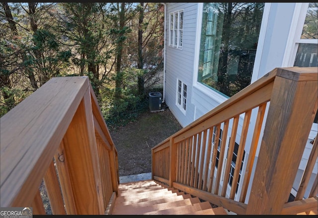 deck featuring central AC