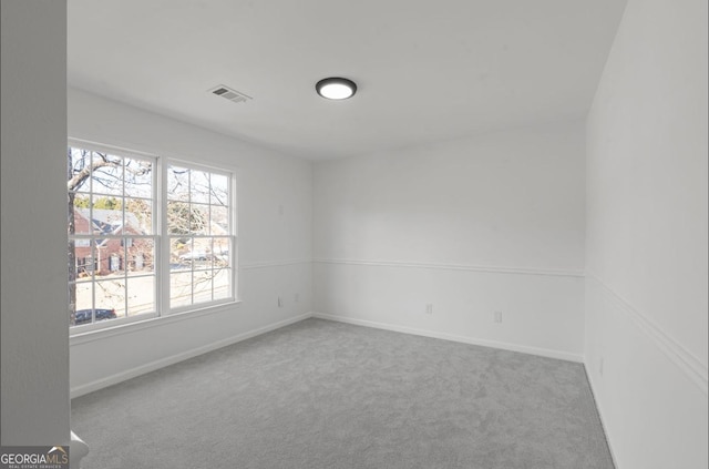 empty room featuring a wealth of natural light and carpet flooring