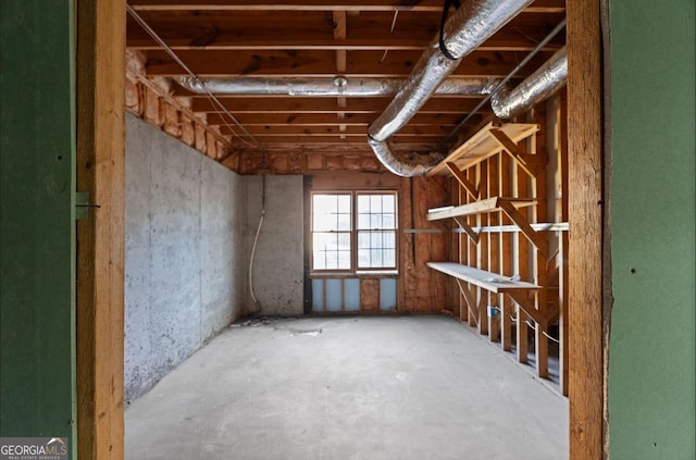 miscellaneous room with concrete flooring