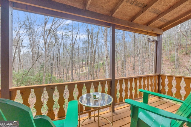 view of wooden deck