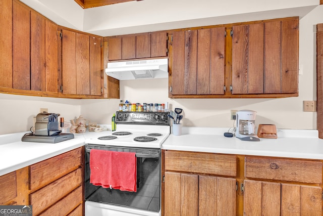 kitchen featuring range with electric stovetop