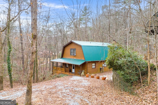 view of front of house with covered porch