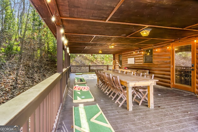 211 Highland Forest Dr, Morganton, GA 30560 - view of wooden terrace