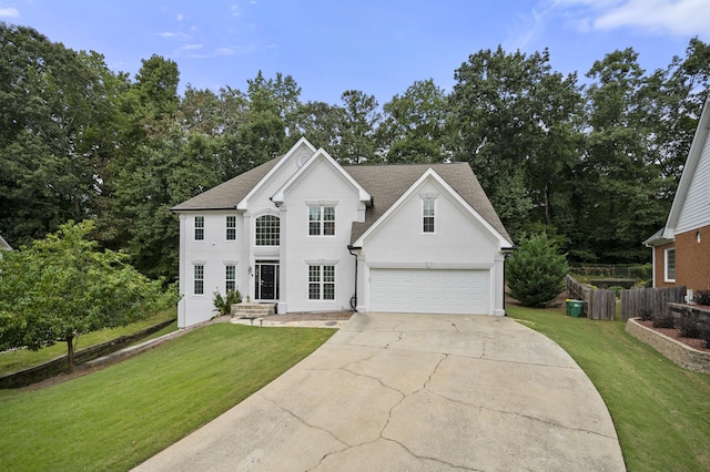 view of front of property with a front yard