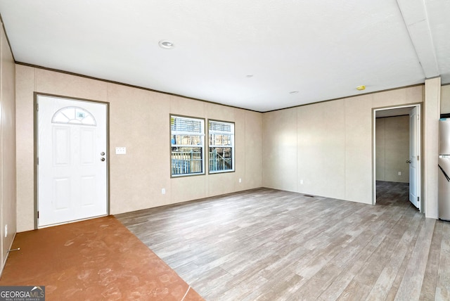 foyer featuring light hardwood / wood-style flooring