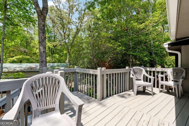 view of wooden terrace