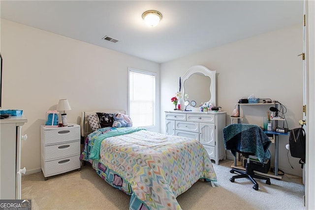 view of carpeted bedroom