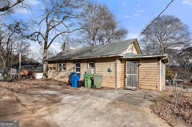 view of home's exterior featuring a patio area